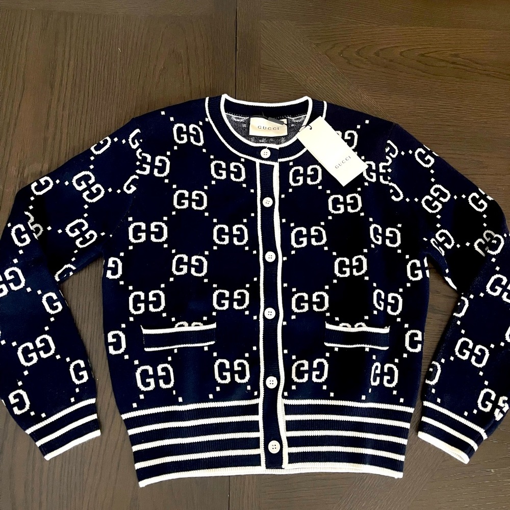 GUCCI JACQUARD CARDIGAN Fits sizes M/L